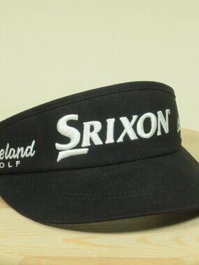 Srixon High Profile Cleveland Golf Visor Hat Cap Black Adjustable Embroidered